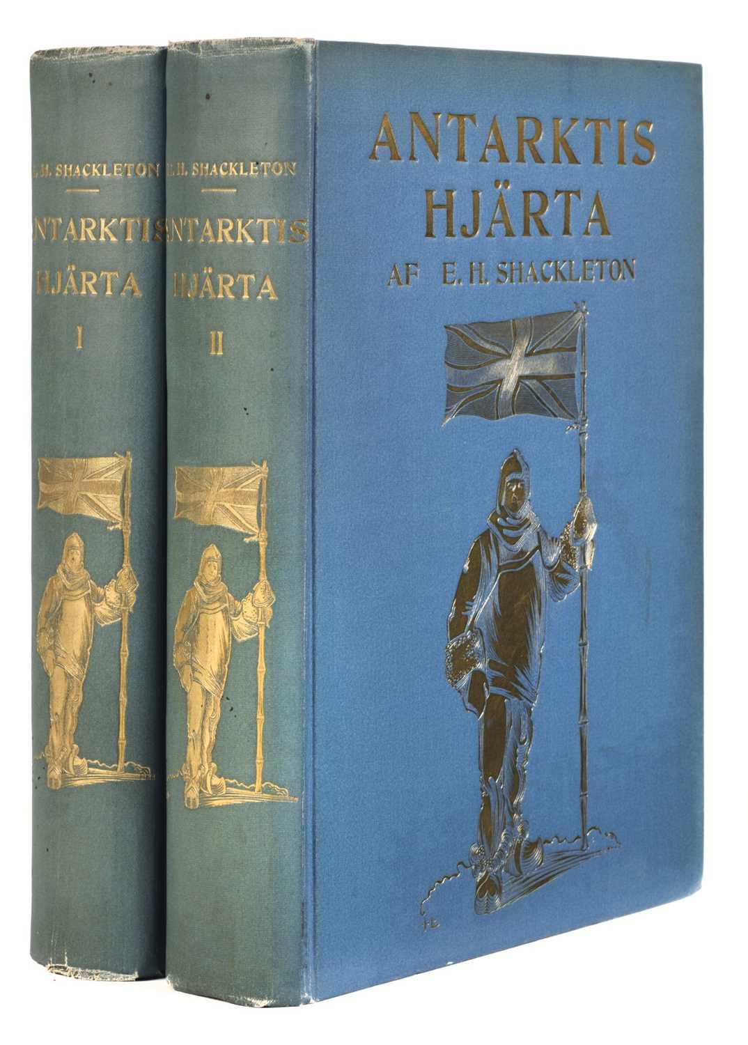 Lot 32 - Shackleton (Ernest H.). Antarktis' Hjärta [The Heart of the Antarctic], 1st edition in Swedish, 1910