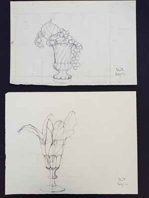Lot 640 - Hodgkin (Eliot, 1905-1987). Still life of three gourds and five bottles, pencil, plus 4 others
