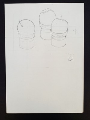 Lot 640 - Hodgkin (Eliot, 1905-1987). Still life of three gourds and five bottles, pencil, plus 4 others