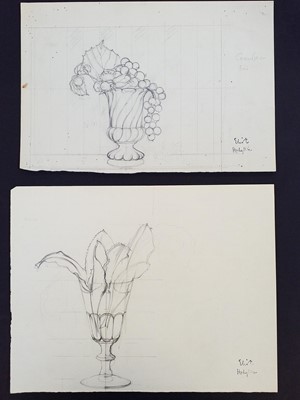Lot 640 - Hodgkin (Eliot, 1905-1987). Still life of three gourds and five bottles, pencil, plus 4 others