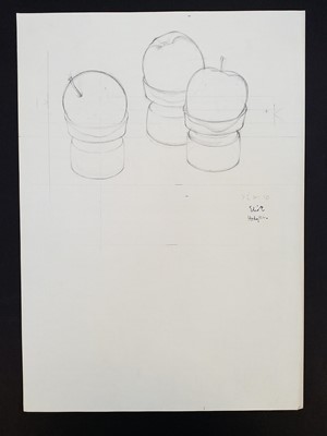 Lot 640 - Hodgkin (Eliot, 1905-1987). Still life of three gourds and five bottles, pencil, plus 4 others