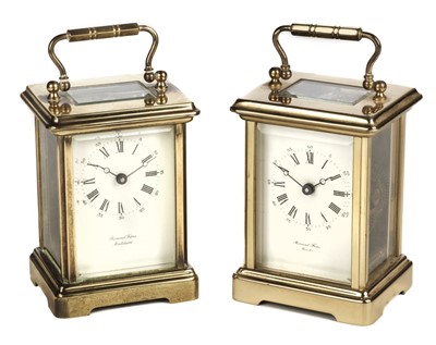 Lot 111 - Clocks. Two French carriage timepieces