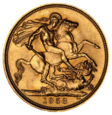 Lot 59 - Elizabeth II, full gold Sovereign, 1958
