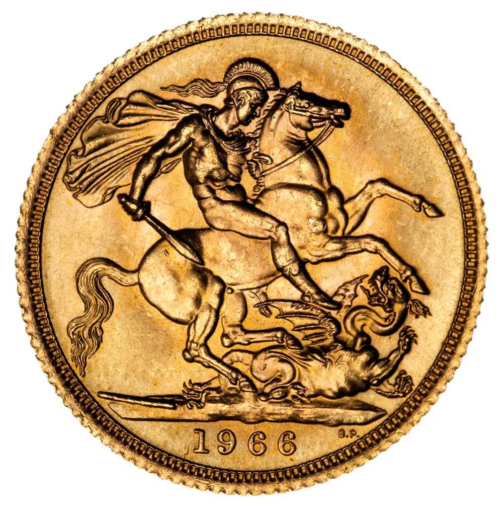 Lot 66 - Elizabeth II, full gold Sovereign, 1966