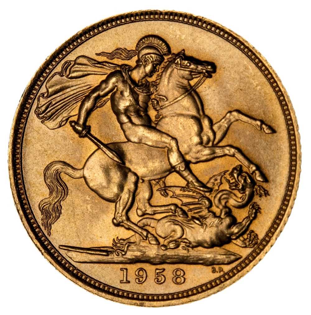 Lot 60 - Elizabeth II, full gold Sovereign, 1958