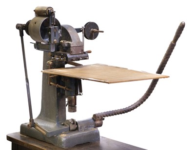 Lot 523 - Blocking press. A John Marshall foil blocking press, with type cabinet and quantity of alloy type