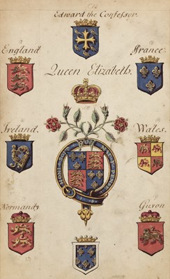 Lot 310 - Heraldry manuscript. 15 leaves of armorials of British nobility, circa 1700