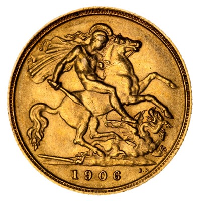 Lot 69 - Edward VII half gold Sovereign, 1906