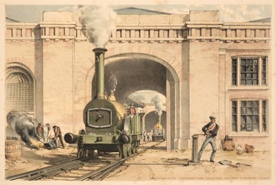 Lot 239 - Railways. Bourne (J. C.), Entrance to the Locomotive Engine House, Camden Town, 1839