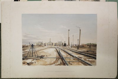 Lot 239 - Railways. Bourne (J. C.), Entrance to the Locomotive Engine House, Camden Town, 1839