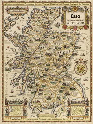 Lot 181 - Taylor (Alfred E.). Eight Esso pictorial maps, circa 1933