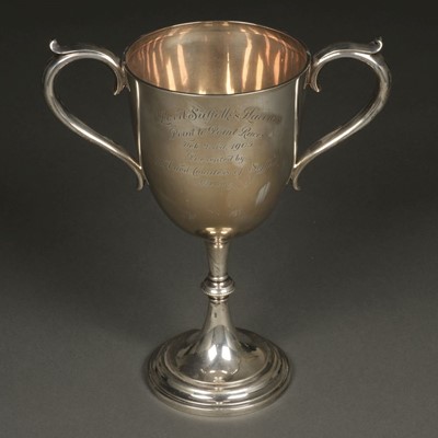 Lot 57 - Trophy. An Edwardian silver trophy cup by Elkington & Company Ltd, Birmingham 1904