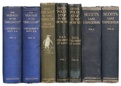 Lot 30 - Scott (Robert F.) The Voyage of the 'Discovery', 2nd impression, 1905, & 3 others