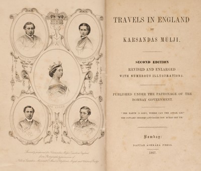Lot 72 - Mulji (Karsandas). Travels in England, 1867