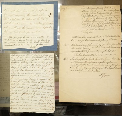 Lot 329 - Pitt (William, the younger, 1759-1806). Manuscript note by William Pitt to William Burroughs, 1805