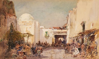 Lot 479 - Haite (George Charles, 1855-1924). Outside the Mosque, watercolour