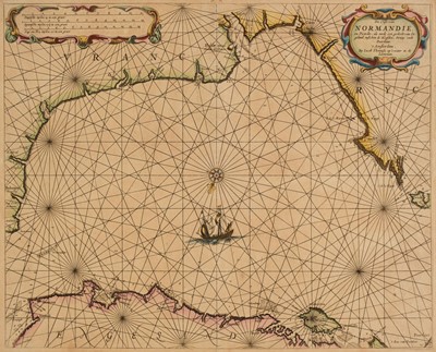 Lot 140 - English Channel. Jacobsz (Jacob, pseud. Lootsman), De Cust van Normandie..., circa 1644