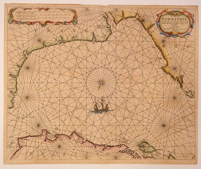 Lot 140 - English Channel. Jacobsz (Jacob, pseud. Lootsman), De Cust van Normandie..., circa 1644