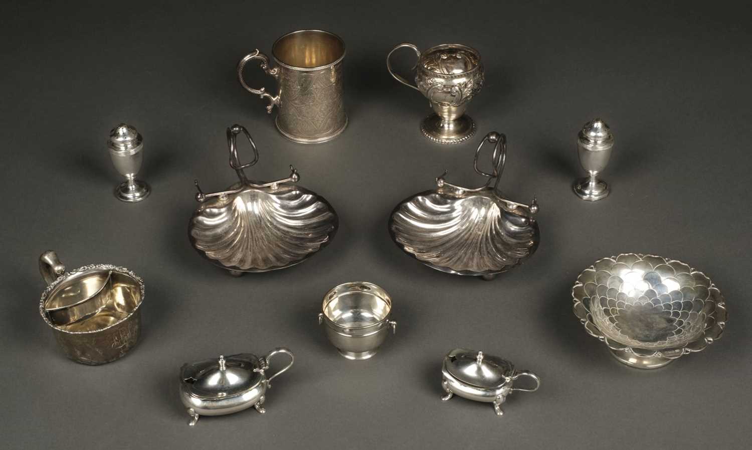 Lot 37 - Mixed Silver. Victorian silver mug and other items