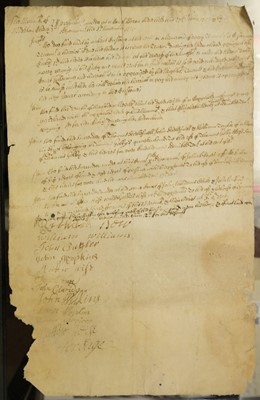 Lot 326 - Oxfordshire. A collection of 12 Court Baron manorial documents for Middleton Cheney, 1676-1742