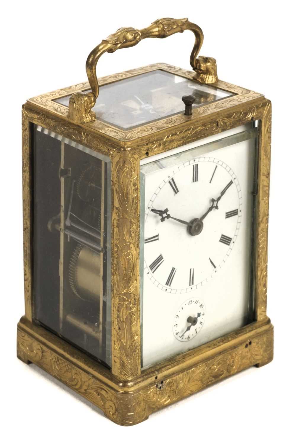 Lot 110 - Clock. Edwardian carriage timepiece