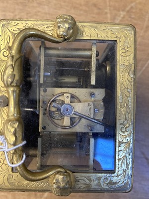 Lot 110 - Clock. Edwardian carriage timepiece