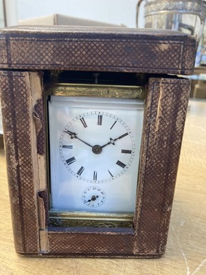 Lot 110 - Clock. Edwardian carriage timepiece