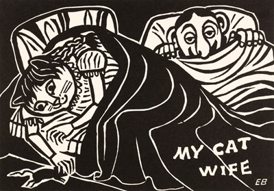 Lot 580 - Bawden (Edward, 1903-1989). My Cat Wife, or A Midnight Snack, 1983