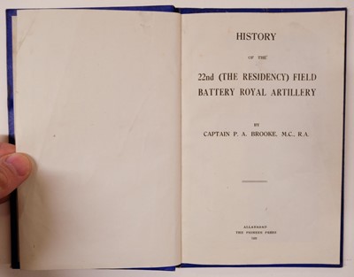 Lot 59 - India. Commemorative photograph album of the 22nd (Residency) Field Battery RA, 1931, & others