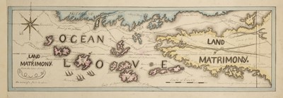 Lot 155 - Land of Matrimony. Unattributed allegorical map, circa 1850