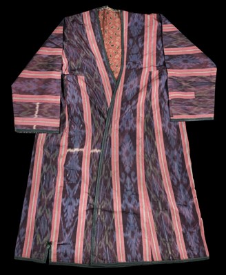Lot 226 - Chapan. An ikat silk chapan, Central Asia, 19th century