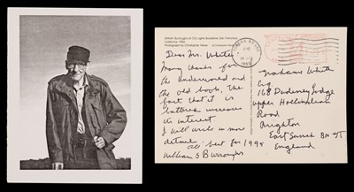 Lot 289 - Burroughs (William Seward, 1914-1997). Autograph Postcard signed