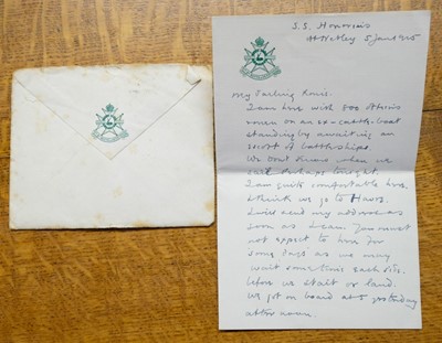 Lot 349 - World War I Letters. A quantity of approximately 50 letters and cards