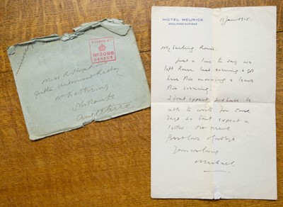 Lot 349 - World War I Letters. A quantity of approximately 50 letters and cards