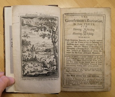 Lot 102 - Cox (Nicholas). The Gentleman's Recreation, in Four Parts, 6th ed., 1721