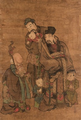 Lot 410 - Chinese School. Three generations of a Chinese family