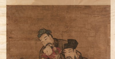 Lot 410 - Chinese School. Three generations of a Chinese family