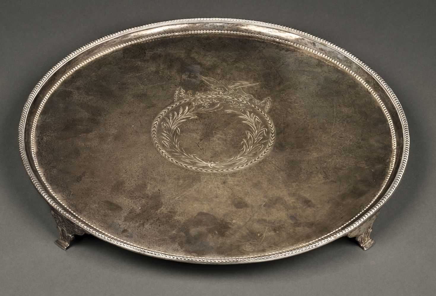 Lot 43 - Salver. George III silver salver by Richard Rugg, London 1782