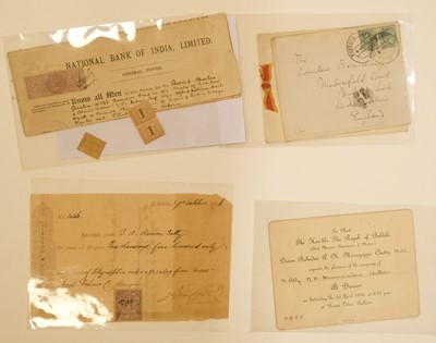 Lot 60 - India. Group of letters and documents, 19th-20th century