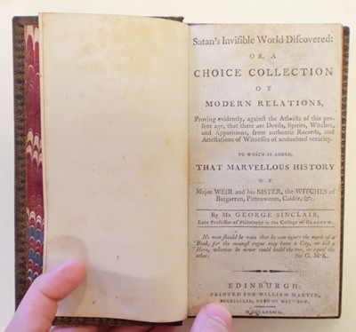 Lot 154 - Sinclair (George). Satan's Invisible World, 1789