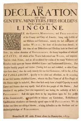 Lot 294 - Commonwealth and Protectorate Broadside, 1659