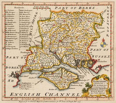Lot 148 - Hampshire. A collection of approximately 105 maps, 17th - 19th century