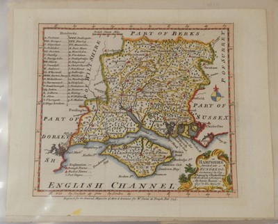 Lot 148 - Hampshire. A collection of approximately 105 maps, 17th - 19th century