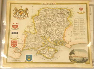 Lot 148 - Hampshire. A collection of approximately 105 maps, 17th - 19th century