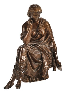 Lot 456 - Sculpture. Victorian bronzed classical female