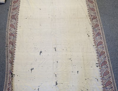 Lot 282 - Shawl. A large Kashmir shawl, circa 1820-1825