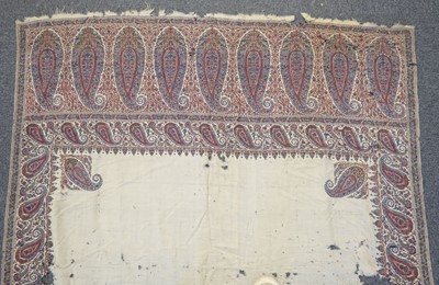 Lot 282 - Shawl. A large Kashmir shawl, circa 1820-1825