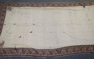 Lot 282 - Shawl. A large Kashmir shawl, circa 1820-1825