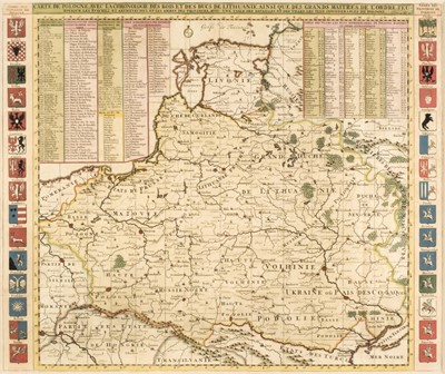 Lot 385 - Poland. Chatelain (H. A.), Carte de Pologne..., circa 1714