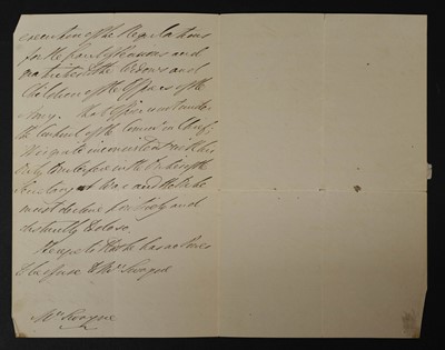 Lot 337 - Smith (William Sidney, 1764-1840). Autograph letter signed, plus Wellington letters